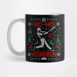 HO HO HOMERUN BASEBALL UGLY CHRISTMAS SWEATER PARTY Mug